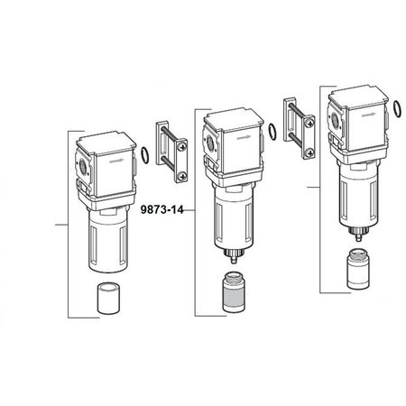 ALLEGRO INDUSTRIES 01 Micron Coalescing Filter, 987314 9873-14